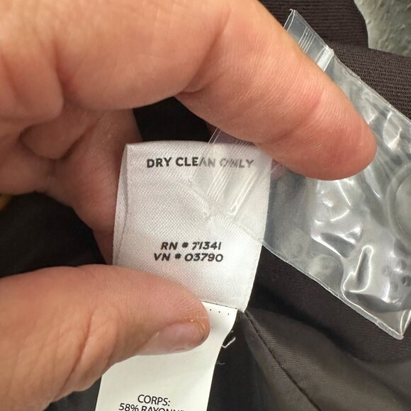 LL Bean Brown Wool Blend One Button Business Blazer Jacket Womens size 10 - Picture 6 of 11